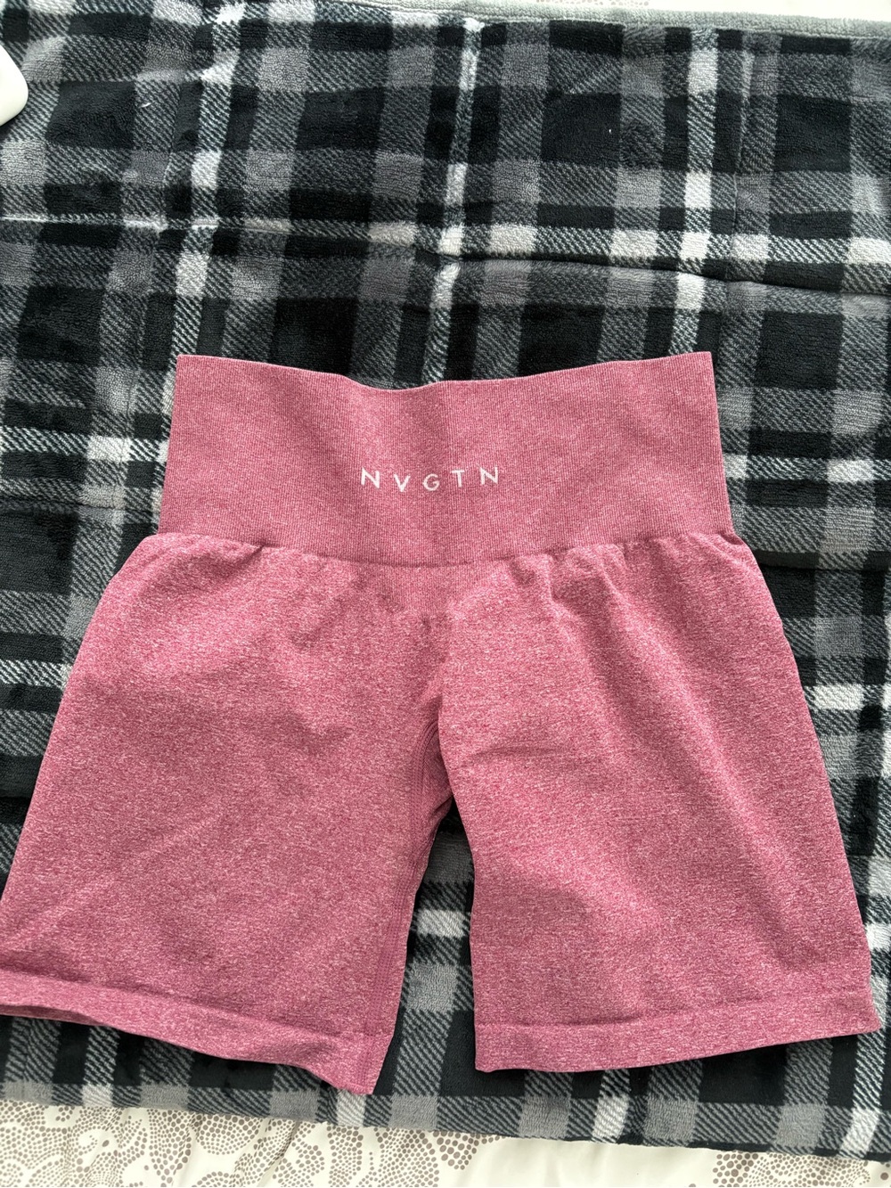 NVGTN 2 Pairs Purple and Rose Pink Gym Shorts